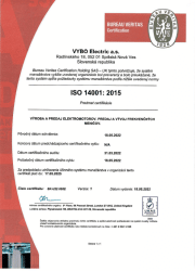 certificate ISO 14001