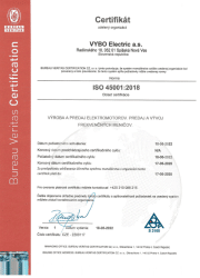 certificate ISO 45001-2018